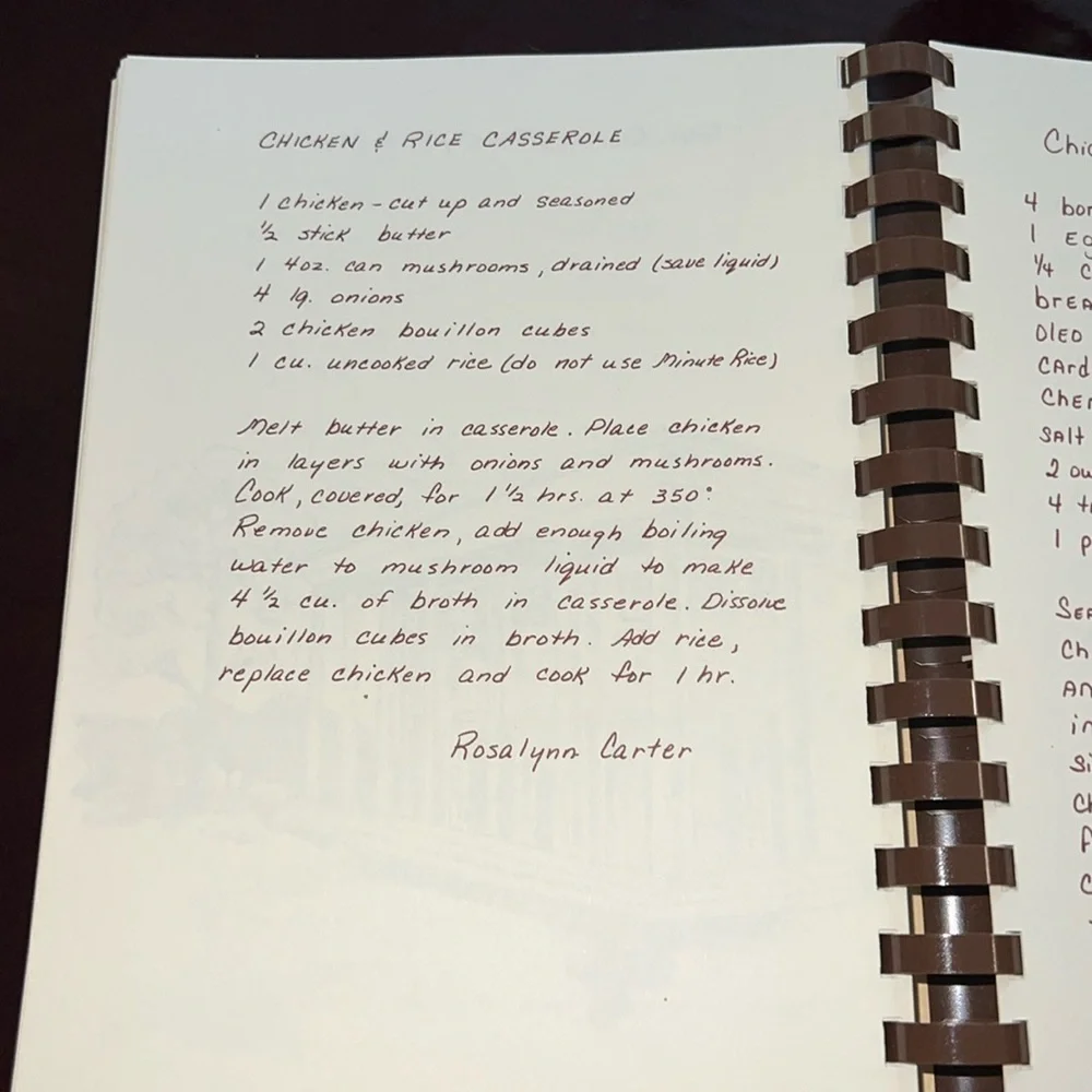 Vintage 77 Spiral Bound First Edition Plains Pot Pourri Cookbook Rosalynn Carter